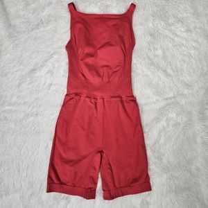 Free People Good Karma High Neck Runsie Strawberry Spritz